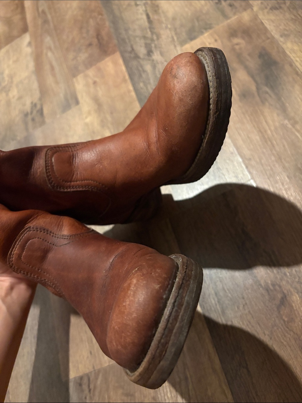 Frye Brown Leather Knee-High Boots - Picture 10 of 16